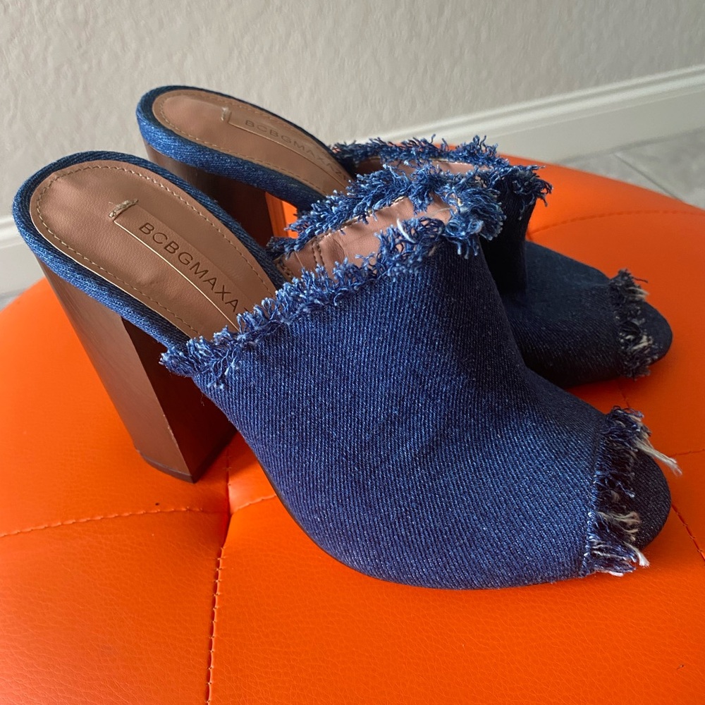 BCBG Max Azria Denim Block Heel
